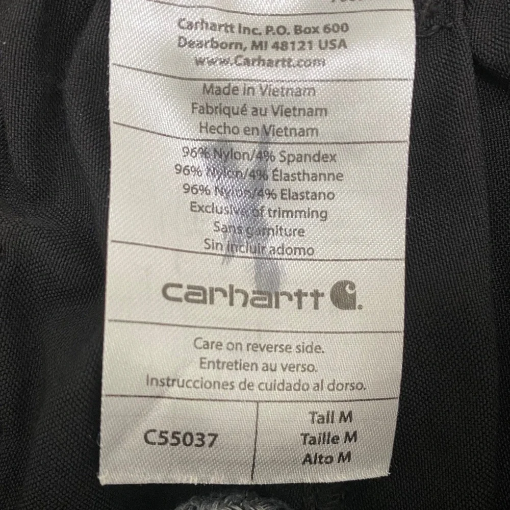 Carhartt Force Liberty Cargo Scrub Pants Black Tall Medium C55037 Mens Medical